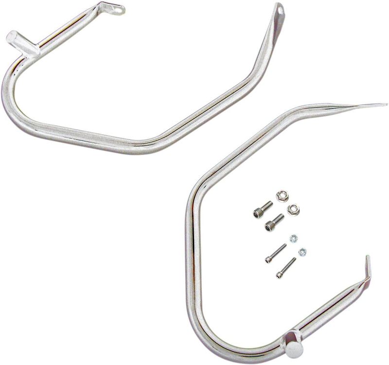 Skyddsbågar sidoväskor Drag Specialties Low-Profile krom Touring 09-13