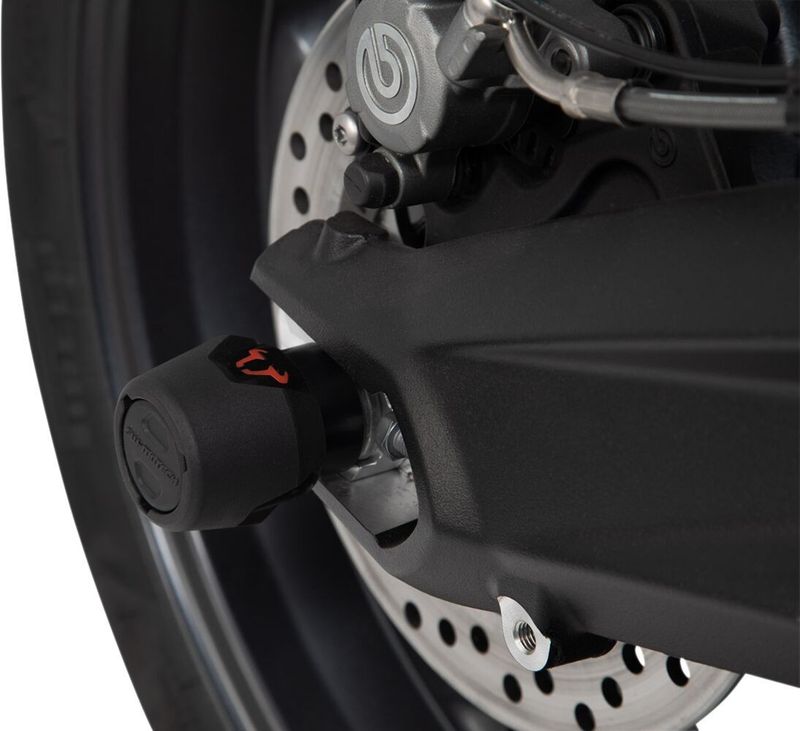 Kraschpuckar hjulaxel bak SW-Motech svart BMW 14-upp, Honda 20-upp