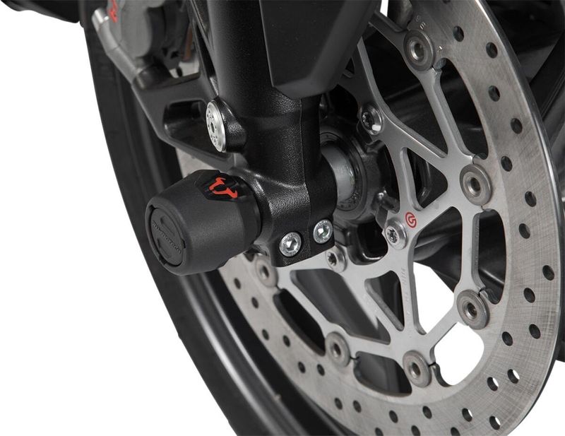 Hjulaxel fram SW-Motech svart Kawasaki 17-24