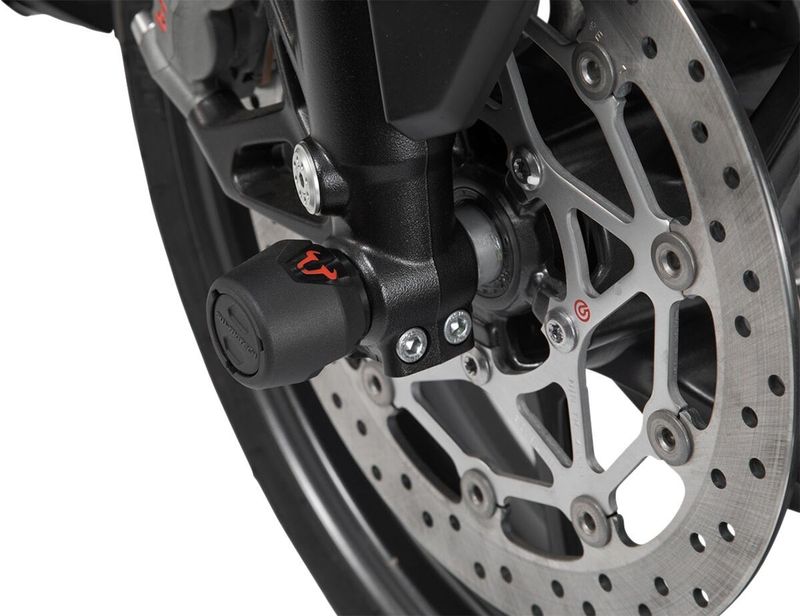 Hjulaxel fram SW-Motech svart Moto Guzzi 18-24