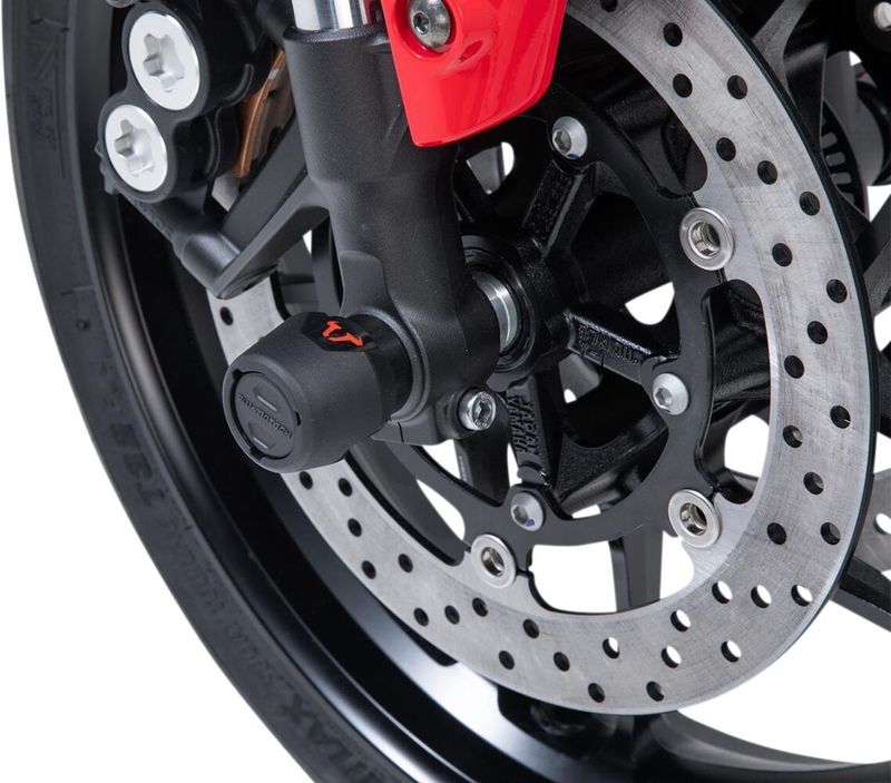 Hjulaxel fram SW-Motech svart Yamaha 21-upp