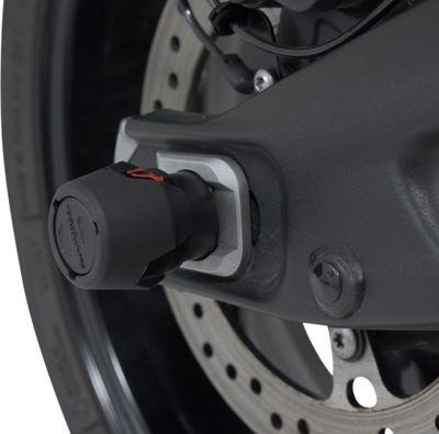 Kraschpuckar hjulaxel bak SW-Motech svart Triumph Trident 660 21-upp, Moto Morini 21-24