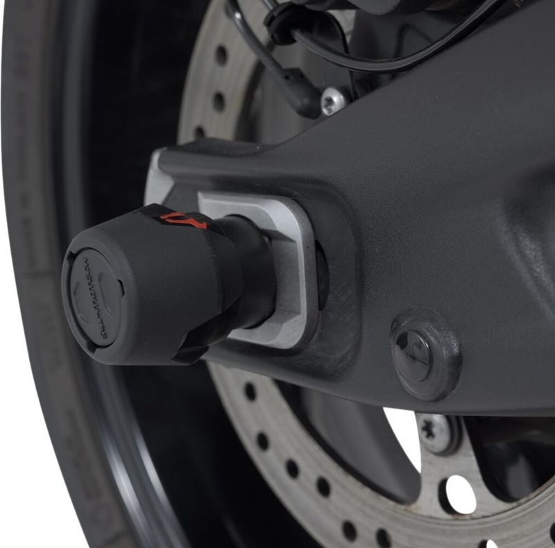 Kraschpuckar hjulaxel bak SW-Motech svart Triumph Trident 660 21-upp, Moto Morini 21-24