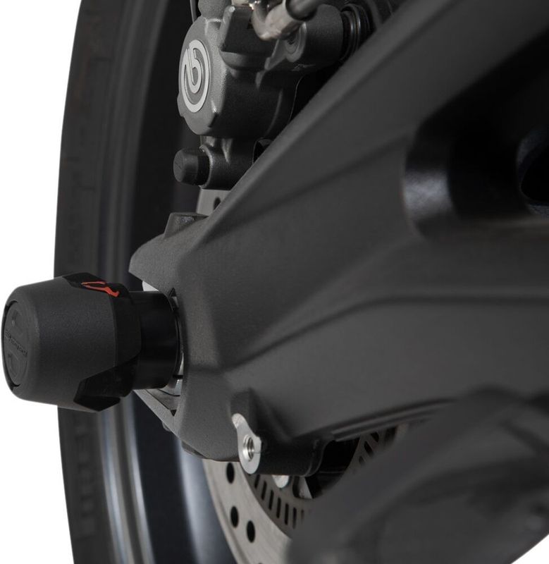 Kraschpuckar hjulaxel bak SW-Motech svart Yamaha YZF-R1 / MT-10 15-24