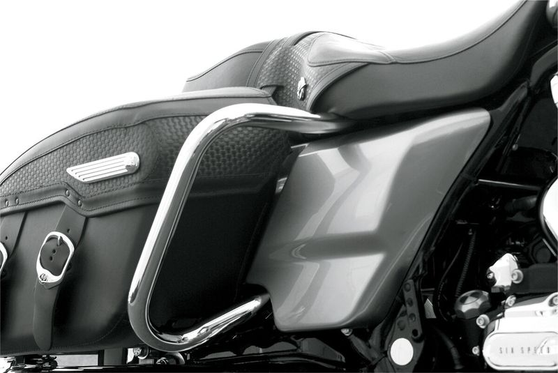Bågar bakre sidoväskor Drag Specialties Buffalo krom Touring 97-13