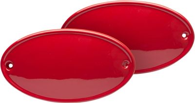 Side Number Plates Royal Enfield Red