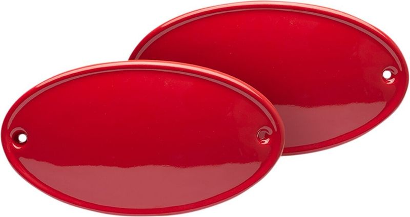 Side Number Plates Royal Enfield Red