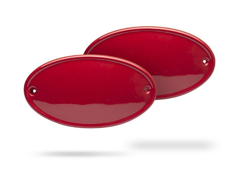 Side Number Plates Royal Enfield Red