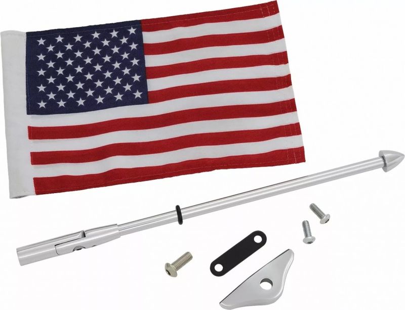 Flagga Show Chrome Pole US Flag Honda 18-20