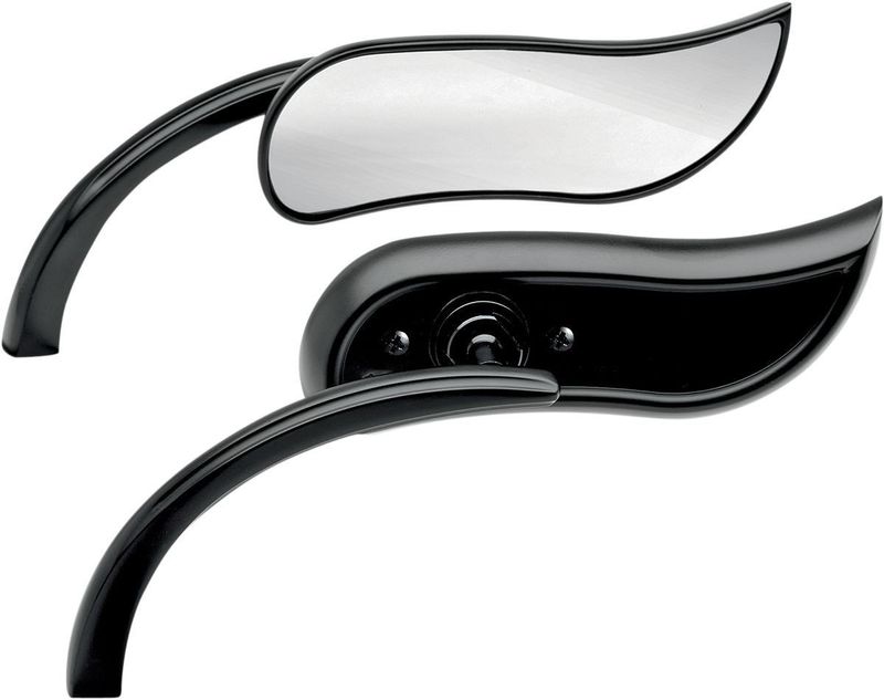 Spegel Arlen Ness Upswept svart vänster USE P/N 544044 FOR YAMAHA