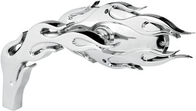 Speglar Arlen Ness Flamed kromspegel vänster USE P/N 544044 FOR YAMAHA