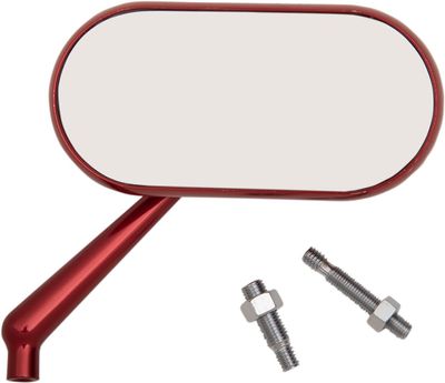 Spegel Arlen Ness Arlenn Oval smidd höger röd Harley, Indian, Metric and
