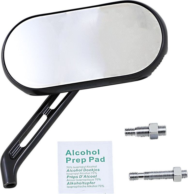 Spegel Arlen Ness Sidekick höger incl hardware for Harley, svart