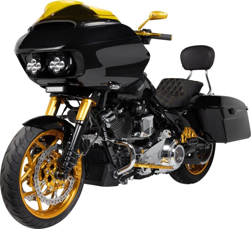 Spegel Arlen Ness Tearchop vänster Harley, Indian, metric and guld