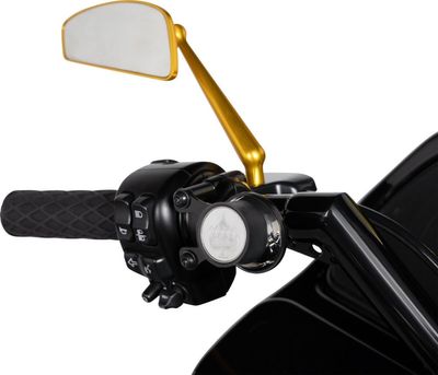 Spegel Arlen Ness Tearchop vänster Harley, Indian, metric and guld