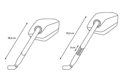 Spegel SW-Motech Arm lång MIR.00.850.11201
