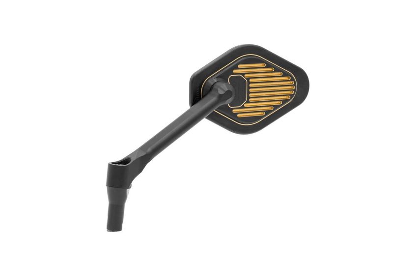 Spegel Drag Specialties Stem 12cm justerbar kort svart guld M03-06-L-BDG