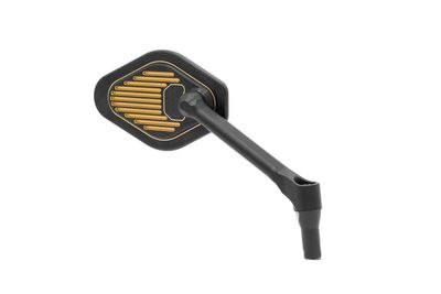 Spegel Drag Specialties Stem 12cm justerbar kort svart guld M03-06-R-BDG