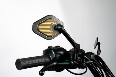 Spegel Drag Specialties Stem 18cm justerbar lång svart guld M03-12-R-BDG