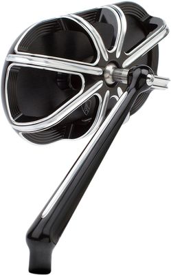 Spegel Arlen Ness 10-Gauge vänster svart incl hardware for Harley,
