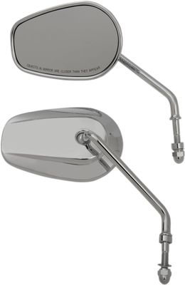 Spegel Drag Specialties OEM-Style Teasr lång krom