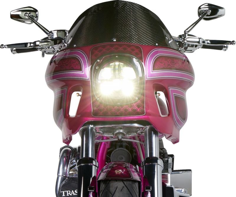 Spegel Arlen Ness billet vänster krom Incl. hardware for Harley,