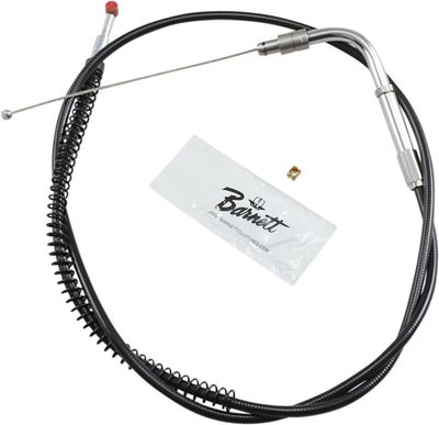 Returvajer gashandtag Barnett svart vinyl överstorlek Dyna 06-17, Softail 07-09