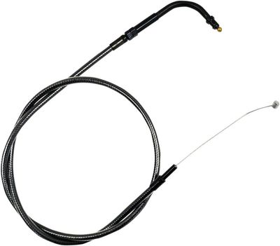 Gasvajer styre LA Choppers Midnight flätad rostfri Dyna 06-17