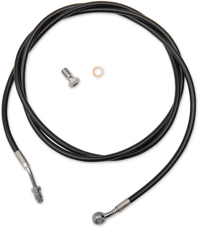 Kopplingsvajer LA Choppers Apes 12 14 svart vinyl rostfri stål Touring 17-20, Softail 17