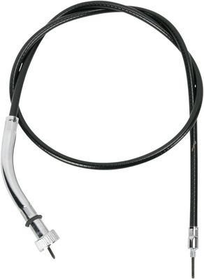 Hastighetsmätarvajer Drag Specialties Front-Wheel svart vinyl H-D 90-98