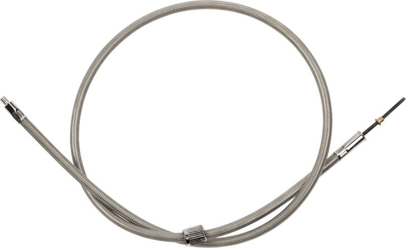 Hastighetsmätarvajer Drag Specialties Front-Wheel rostfri stål H-D 74-95