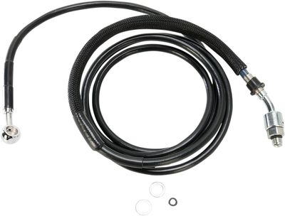 Kopplingsslang Drag Specialties Hydraulic 10 rostfri svart vinyl stål H-D 13-16