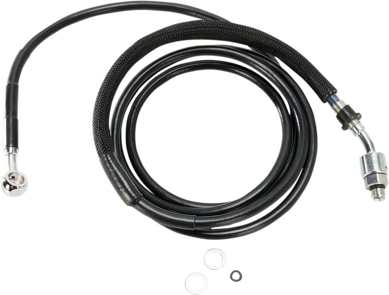 Kopplingsslang Drag Specialties Hydraulic 10 rostfri svart vinyl stål H-D 13-16