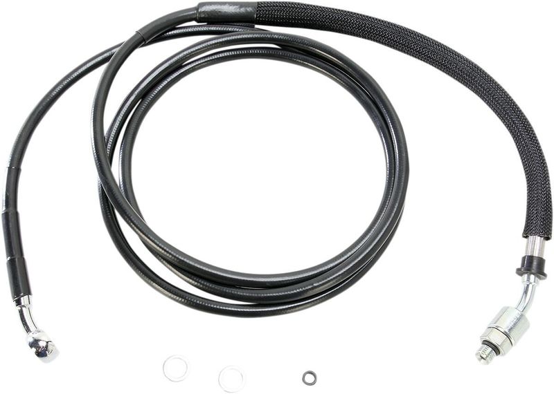 Kopplingsslang Drag Specialties Hydraulic 12 rostfri svart vinyl stål H-D 13-16