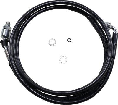 Kopplingsslang Drag Specialties Hydraulic 8 rostfri svart vinyl stål Touring 15-16