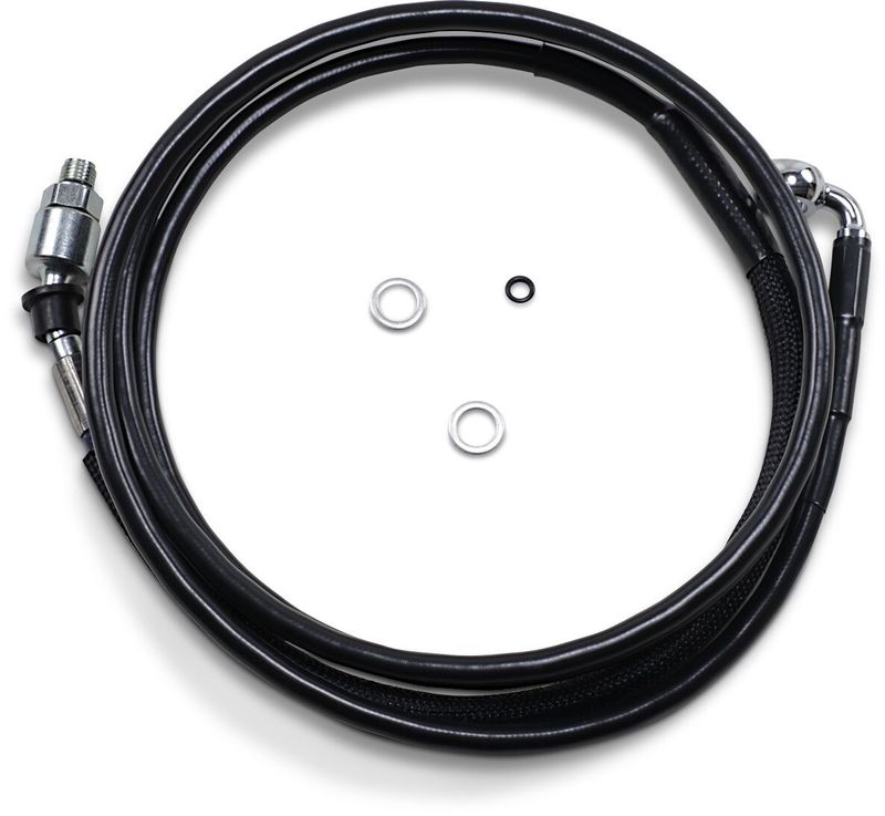 Kopplingsslang Drag Specialties Hydraulic 8 rostfri svart vinyl stål Touring 15-16