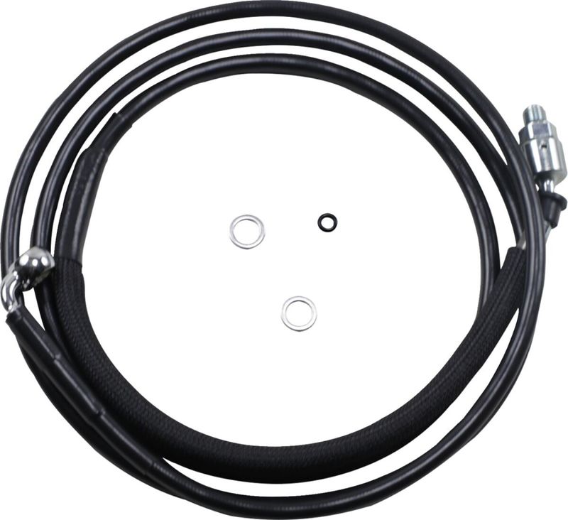 Kopplingsslang Drag Specialties Hydraulic 10 rostfri svart vinyl stål Touring 15-16