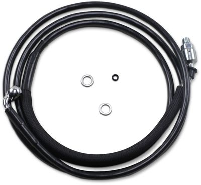 Kopplingsslang Drag Specialties Hydraulic 10 rostfri svart vinyl stål Touring 15-16