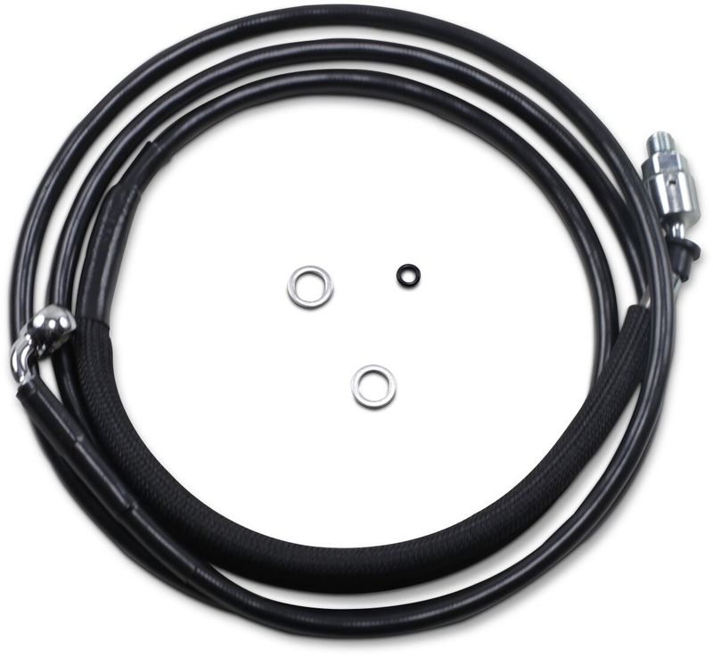 Kopplingsslang Drag Specialties Hydraulic 10 rostfri svart vinyl stål Touring 15-16