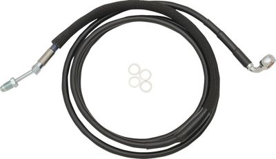 Kopplingsslang Drag Specialties Hydraulic rostfri svart vinyl stål Touring 15-20 51701-BLK