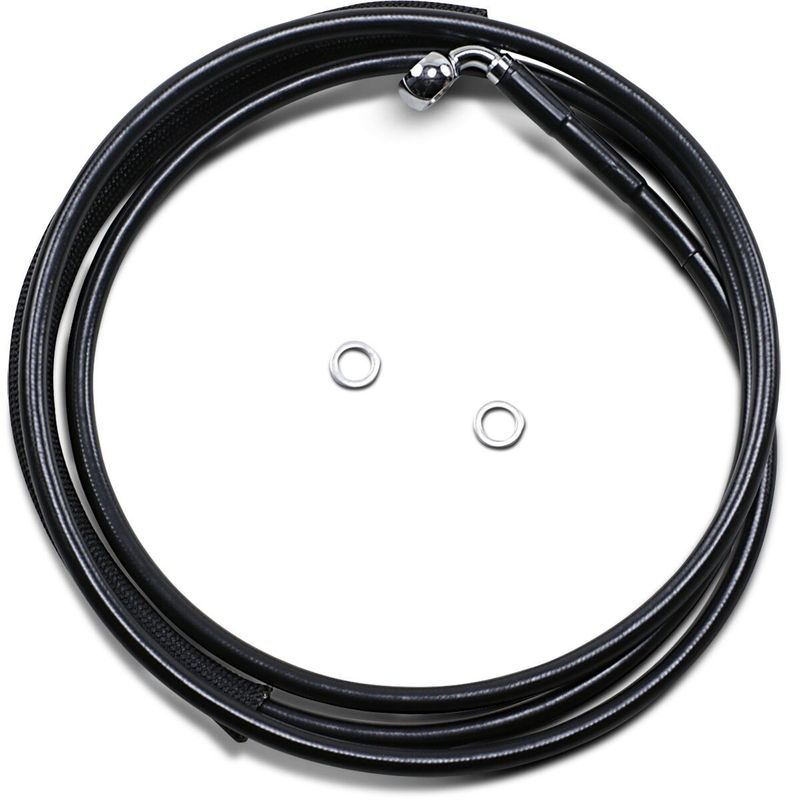 Kopplingsslang Drag Specialties Hydraulic rostfri svart vinyl stål Touring 15-20 51701-2BLK