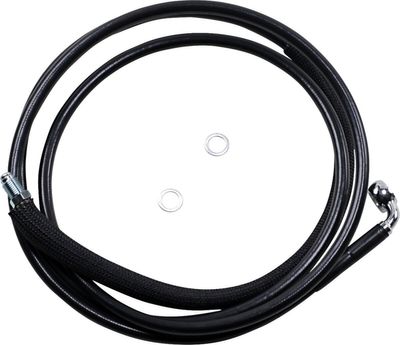 Kopplingsslang Drag Specialties Hydraulic 4 rostfri svart vinyl stål Touring 15-20