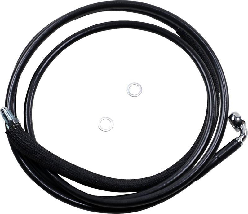Kopplingsslang Drag Specialties Hydraulic 4 rostfri svart vinyl stål Touring 15-20