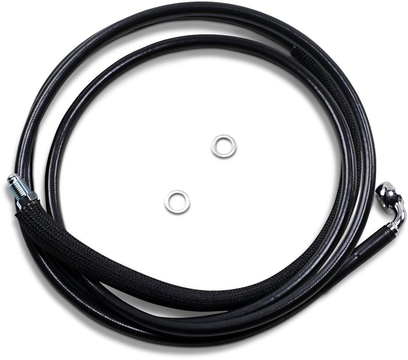 Kopplingsslang Drag Specialties Hydraulic 4 rostfri svart vinyl stål Touring 15-20