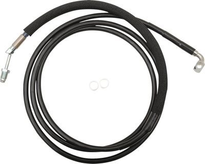 Kopplingsslang Drag Specialties Hydraulic 6 rostfri svart vinyl stål Touring 15-20