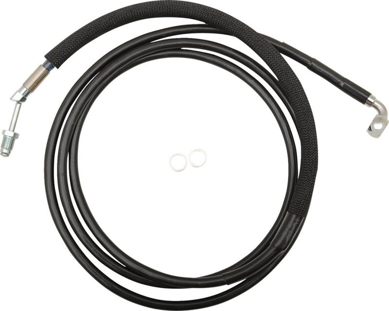 Kopplingsslang Drag Specialties Hydraulic 6 rostfri svart vinyl stål Touring 15-20