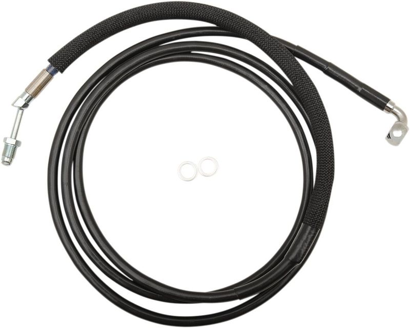 Kopplingsslang Drag Specialties Hydraulic 6 rostfri svart vinyl stål Touring 15-20
