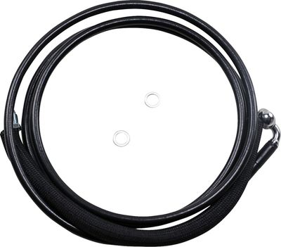 Kopplingsslang Drag Specialties Hydraulic 8 rostfri svart vinyl stål Touring 15-20
