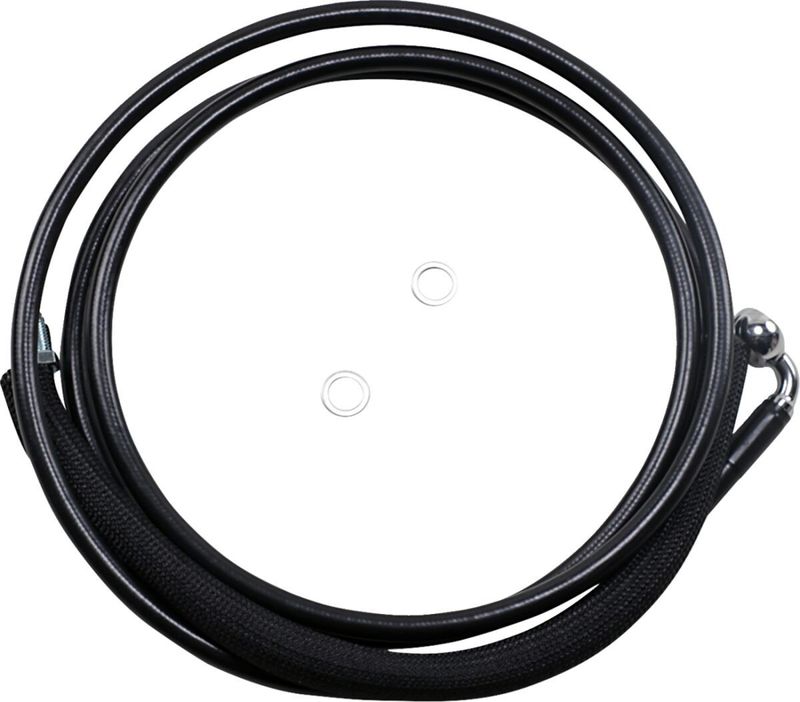 Kopplingsslang Drag Specialties Hydraulic 8 rostfri svart vinyl stål Touring 15-20