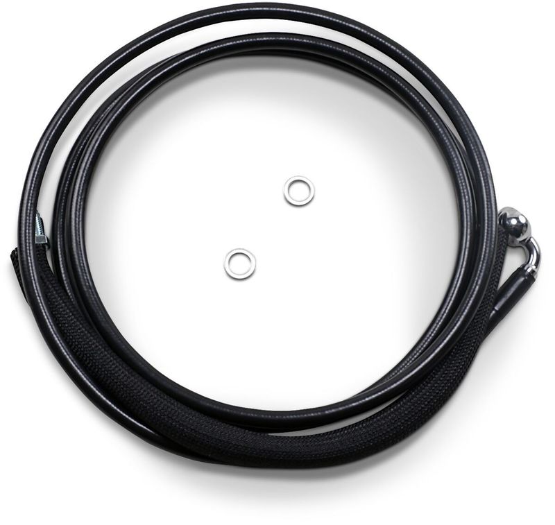 Kopplingsslang Drag Specialties Hydraulic 8 rostfri svart vinyl stål Touring 15-20